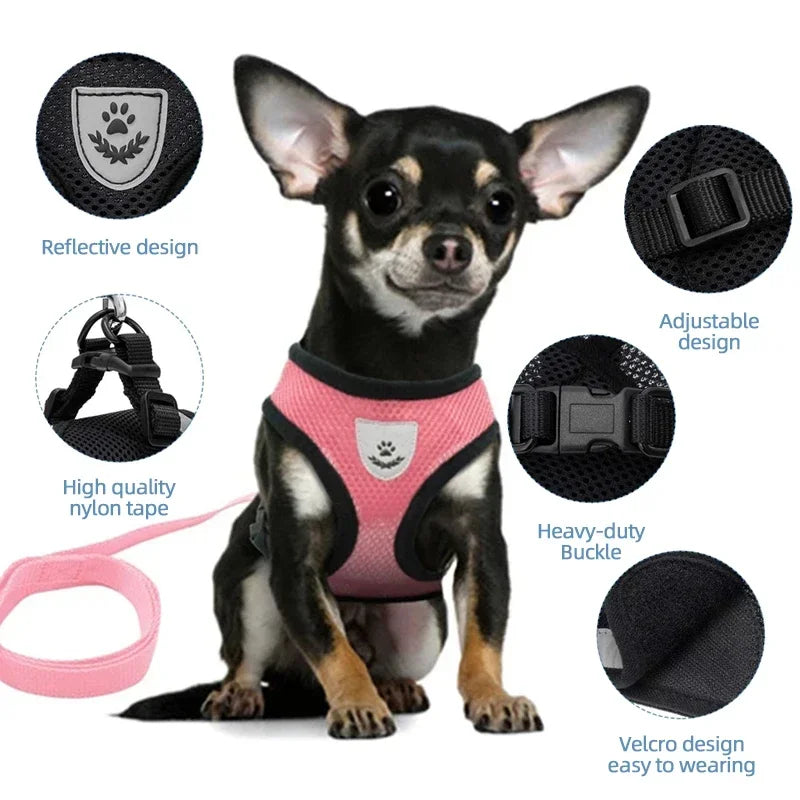Adjustable Dog & Cat Harness – Reflective & Comfy