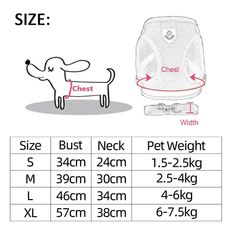 Adjustable Dog & Cat Harness – Reflective & Comfy