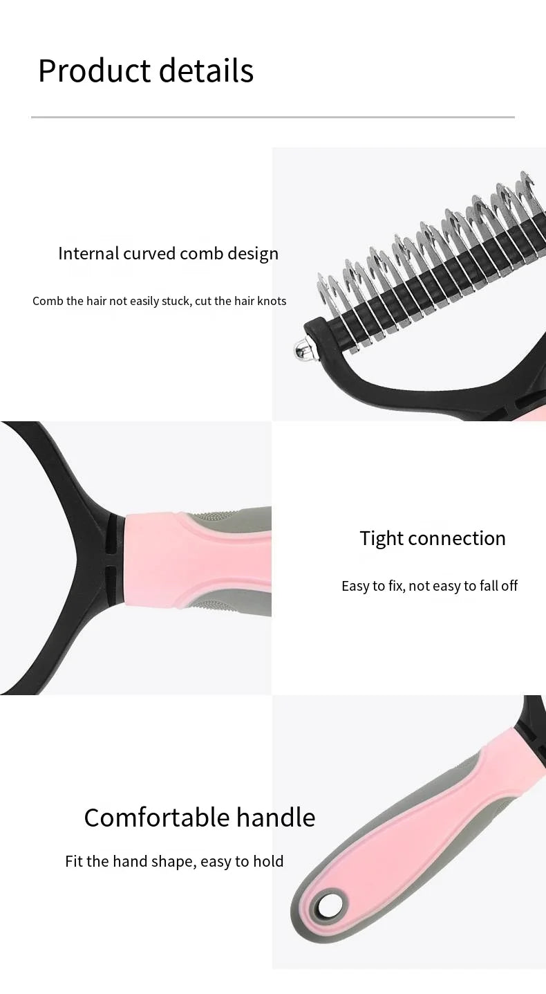 Pet Grooming Comb – Dematting & Hair Removal Brush