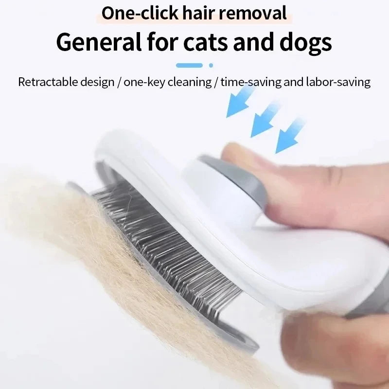 Self-Cleaning Pet Brush – Hair Remover for Dogs & Cats