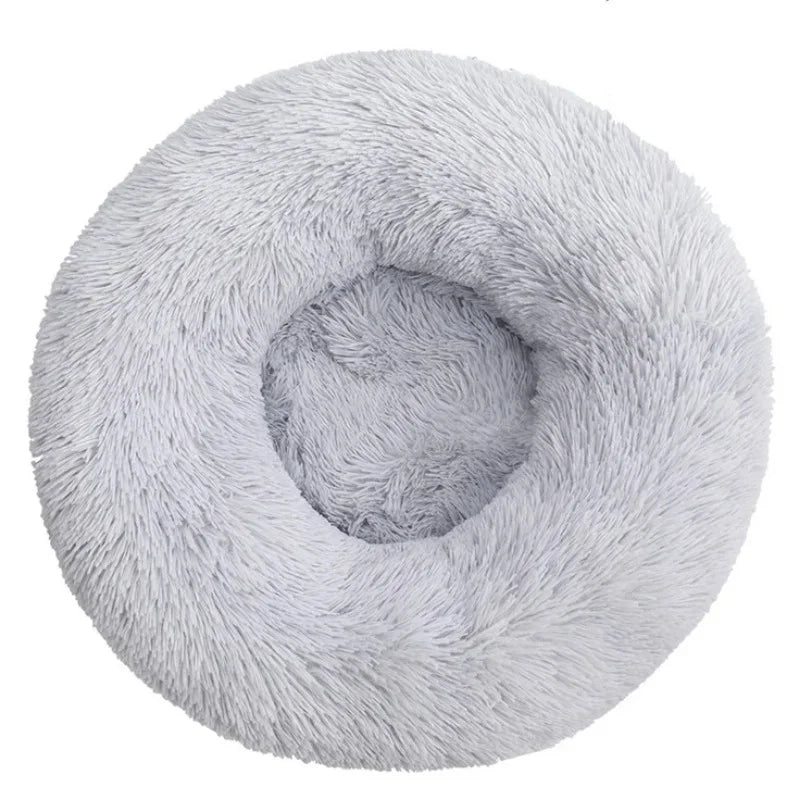 Round Plush Pet Bed – Super Soft & Warm