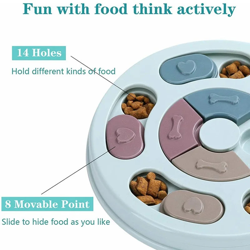 Interactive Dog Slow Feeder Bowl – Training & Anti-Boredom Toy