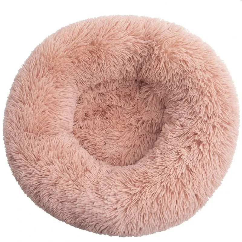 Round Plush Pet Bed – Super Soft & Warm