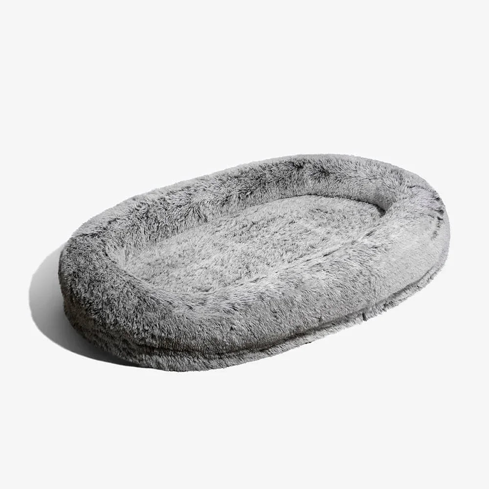 Human Dog Bed – Super Large Round Plush Bed for Pets