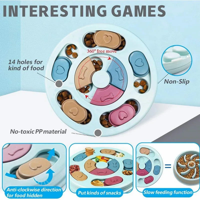 Interactive Dog Slow Feeder Bowl – Training & Anti-Boredom Toy
