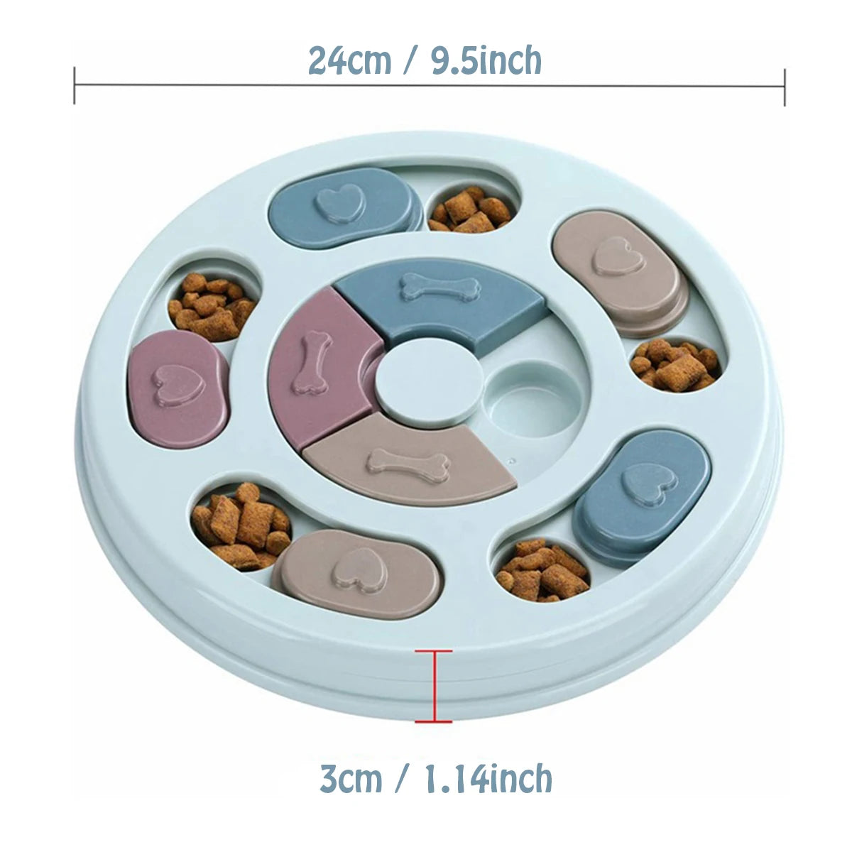 Interactive Dog Slow Feeder Bowl – Training & Anti-Boredom Toy
