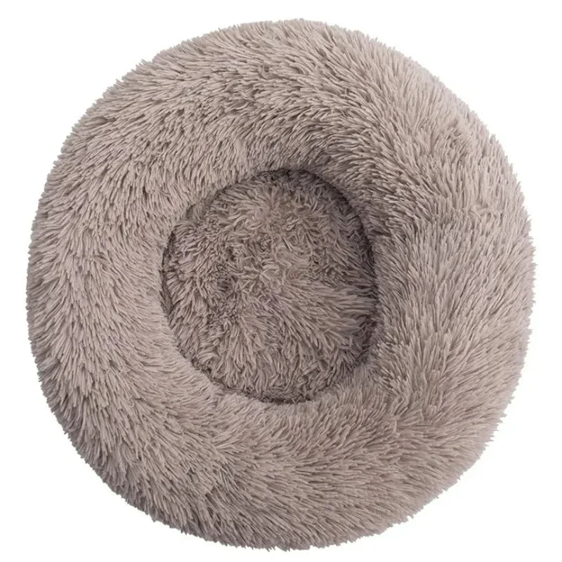 Round Plush Pet Bed – Super Soft & Warm