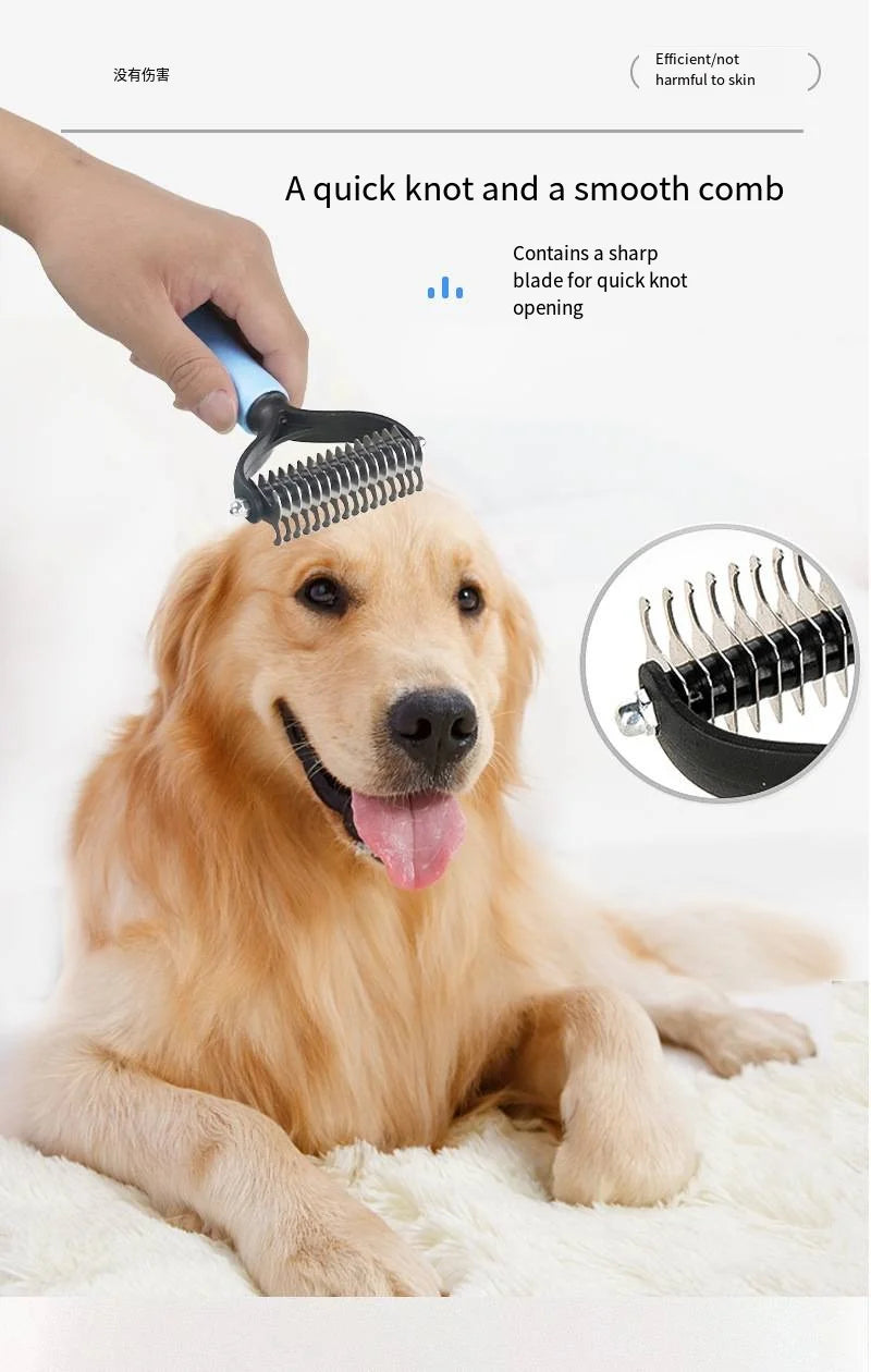 Pet Grooming Comb – Dematting & Hair Removal Brush