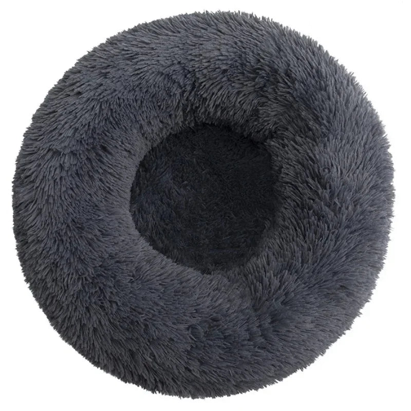 Round Plush Pet Bed – Super Soft & Warm