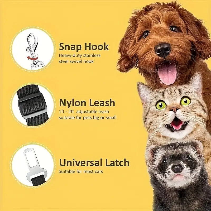 Dog Car Seat Belt – Adjustable Safety Harness