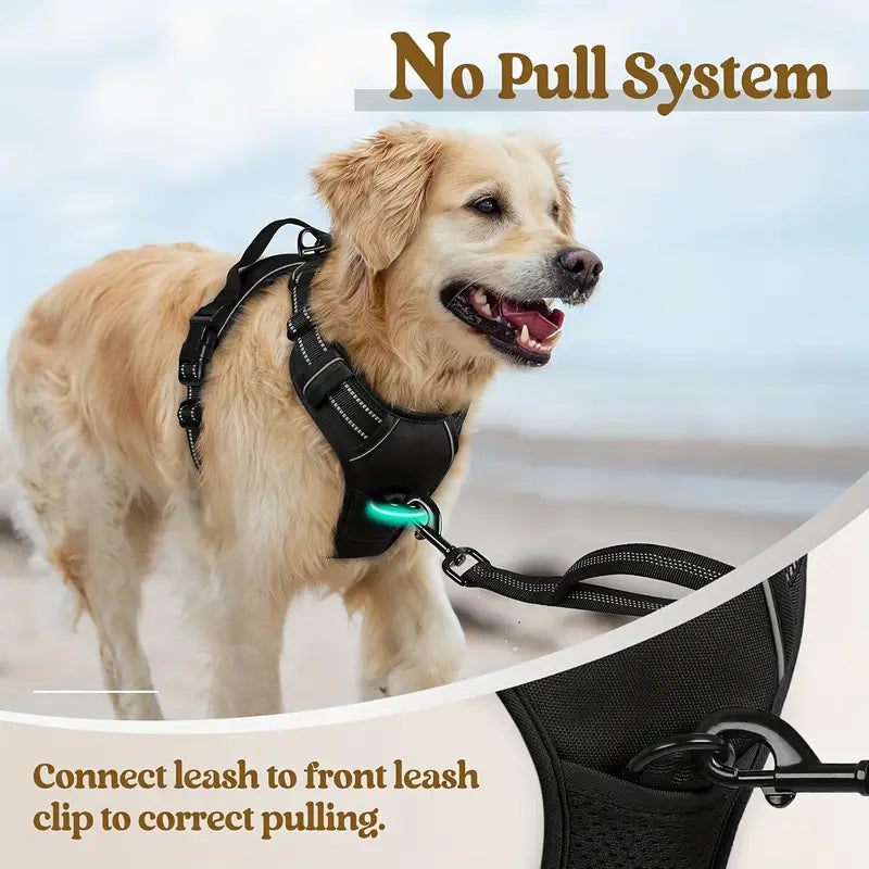 No Pull Dog Harness – Front Clip & Reflective
