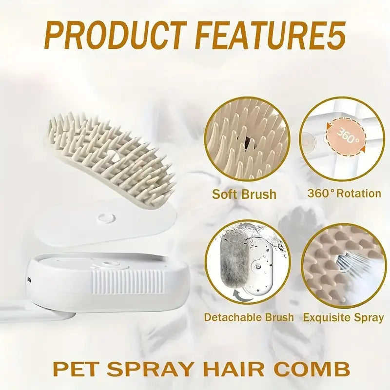 Pet Grooming Spray & Massage Comb