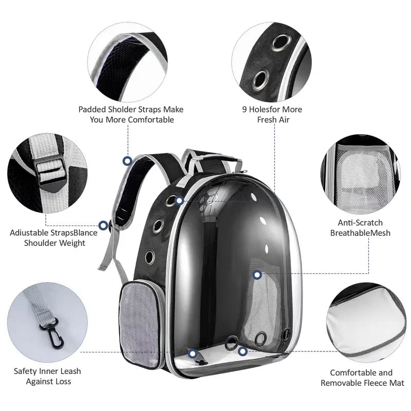 Pet Carrier Backpack – Breathable & Transparent