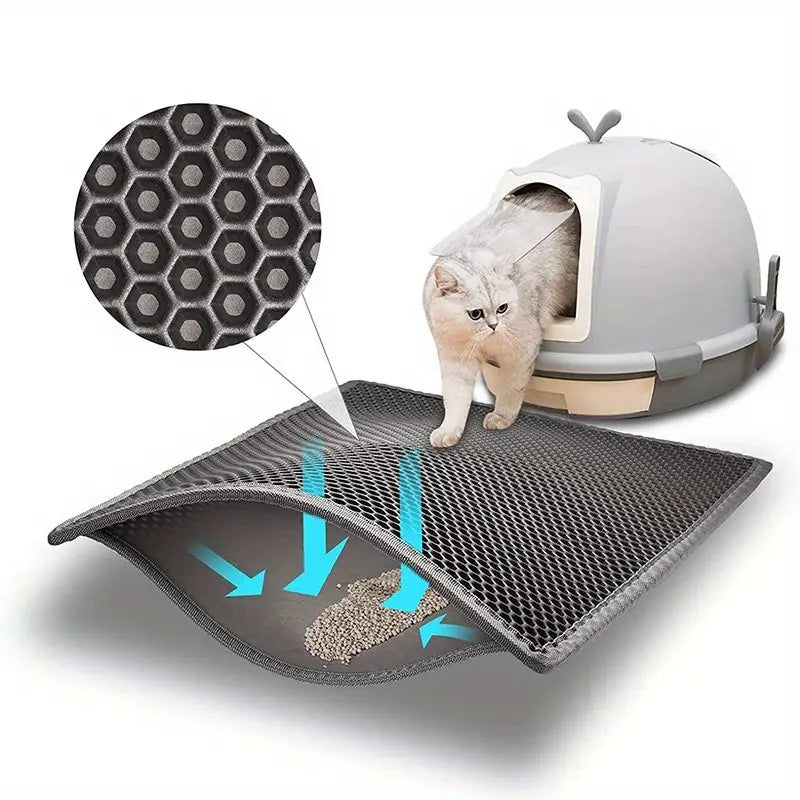 Large Cat Litter Mat – Double Layer & Waterproof