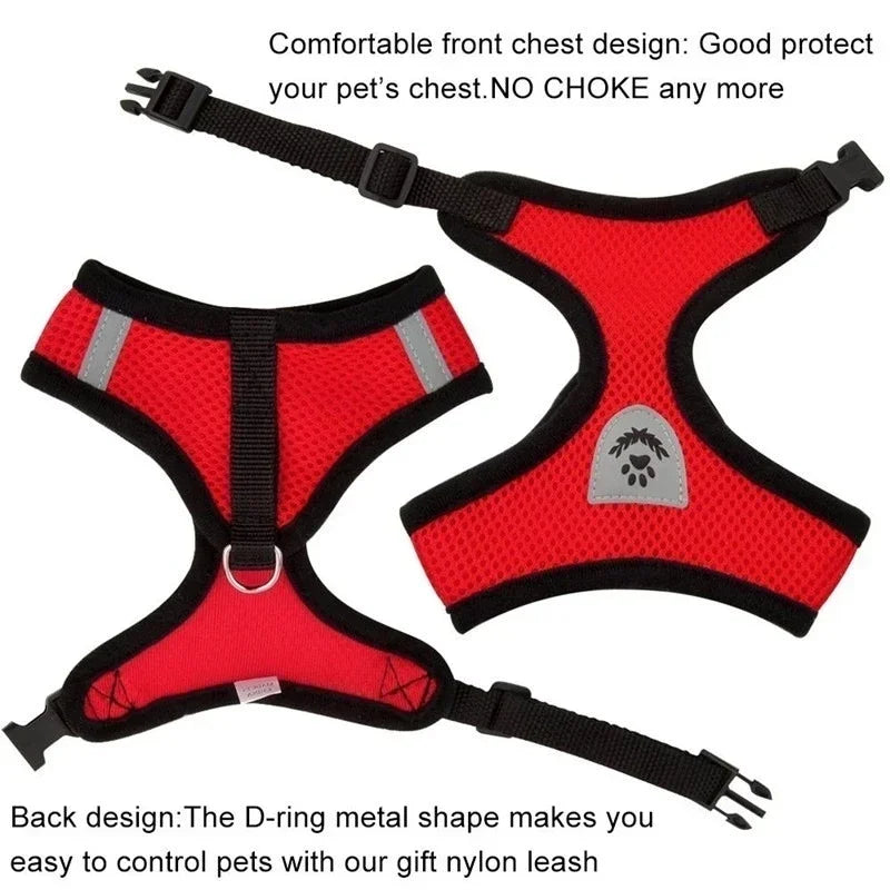 Adjustable Dog & Cat Harness – Reflective & Comfy