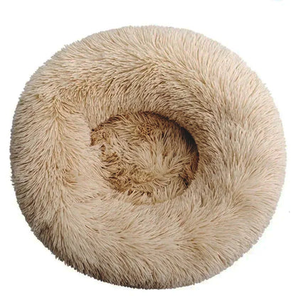 Round Plush Pet Bed – Super Soft & Warm