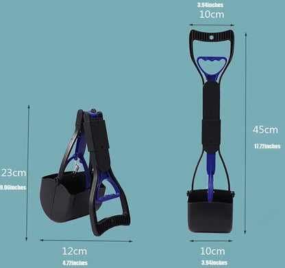 Dog Pooper Scooper – Foldable Long Handle Cleaner