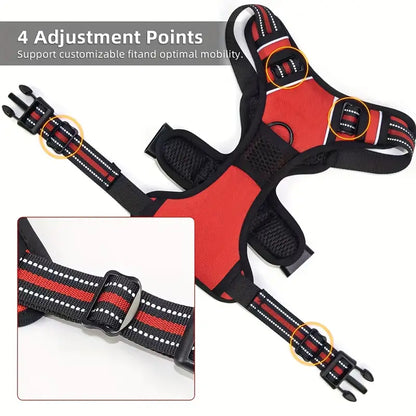 No Pull Dog Harness – Front Clip & Reflective