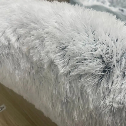 Human Dog Bed – Super Large Round Plush Bed for Pets